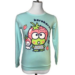 Kerokerokeroppi Teal Sanrio Sweatshirt S